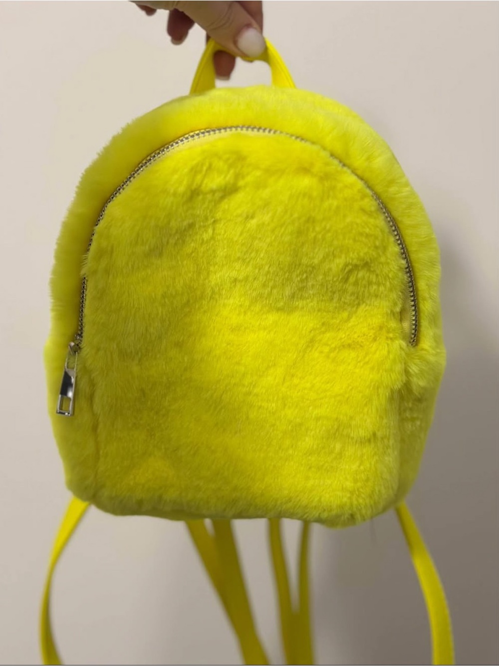 Fuzzy Kids Mini Backpack - Bright Yellow